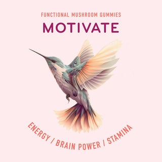 Functional mushroom showing motivation while chomping.