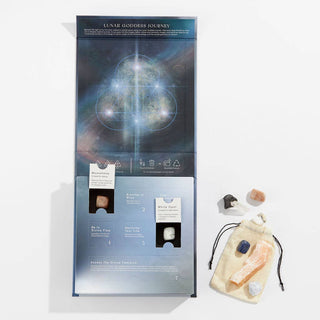 Crystal healing kit: crystal, bag, and pouch. A set of tools for harnessing the power of crystals.