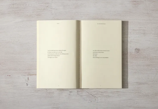 A book with a poem on the front and back cover, showcasing the beauty of words and the power of literature.