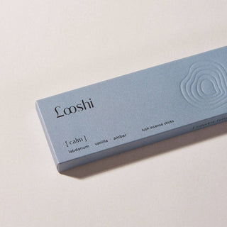 Looshi - CALM Natural Incense Sticks with Labdanum, Vanilla Bean, Amber