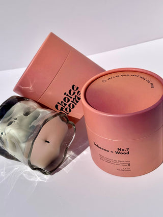 Choice Blooms - No. 7 Tobacco + Wood Candle