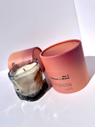 Choice Blooms - No. 7 Tobacco + Wood Candle