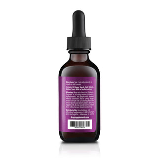 A bottle of Elderberry Supplement serum on a white background.
