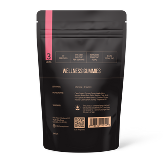 Wellness grains bag on white background.